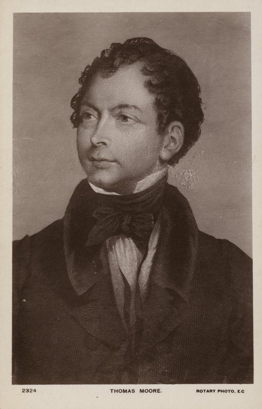 Thomas Moore (1779-1852), poeta, cantante e intrattenitore irlandese (litografia) da English School