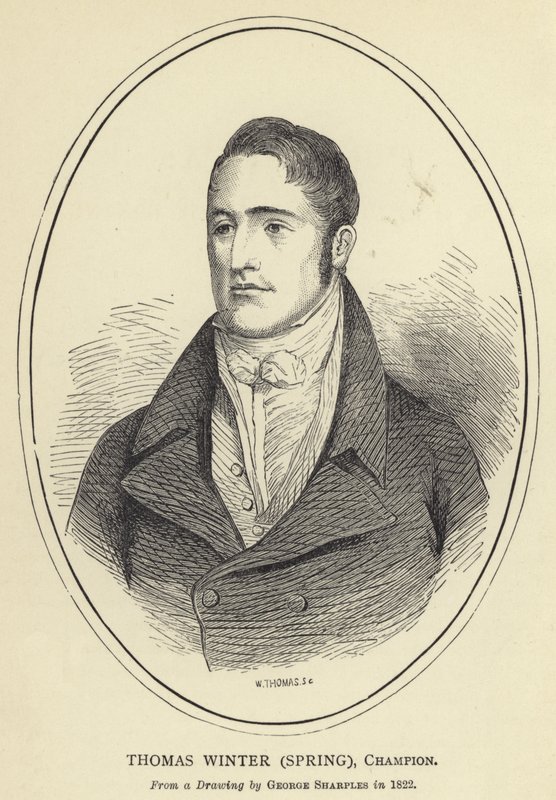 Thomas Winter, Spring, campione, da un disegno di George Sharples nel 1822 da English School