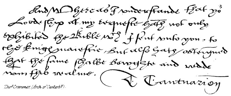 Thos Cranmer, (Arcivescovo di Canterbury) da English School