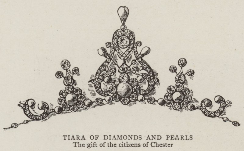 Tiara di Diamanti e Perle (incisione) da English School