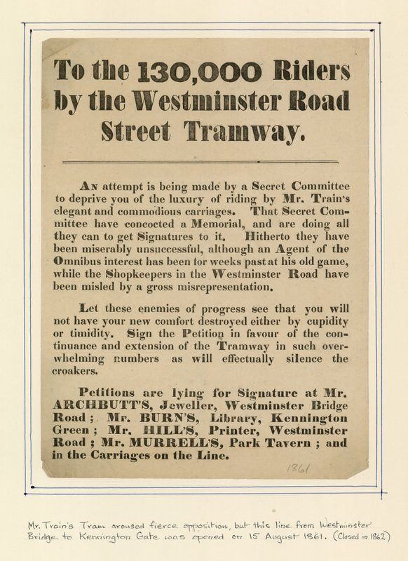 Ai 130.000 passeggeri della tramvia di Westminster Road da English School
