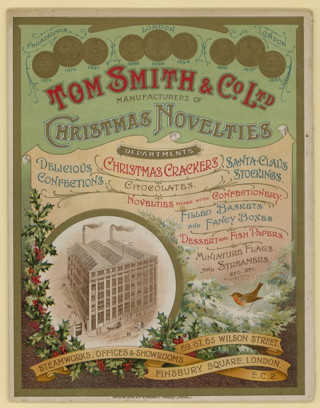 Tom Smith & Co Ltd, Novità di Natale, Crackers di Natale, Copertina del dépliant da English School