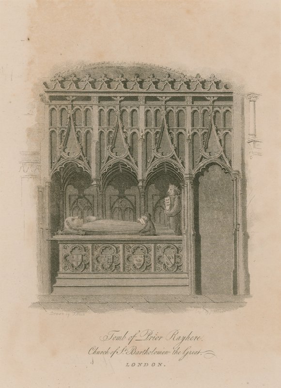 Tomba del Priore Rayhere, Chiesa di San Bartolomeo il Grande, Smithfield da English School