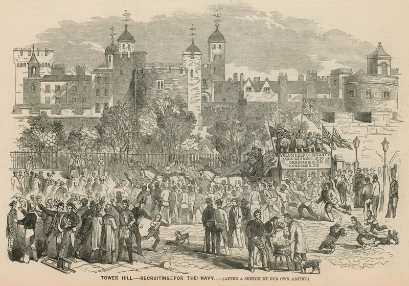Tower Hill, Londra: reclutamento per la Marina da English School