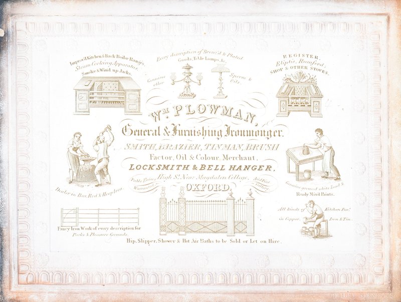 Biglietto commerciale, William Plowman da English School