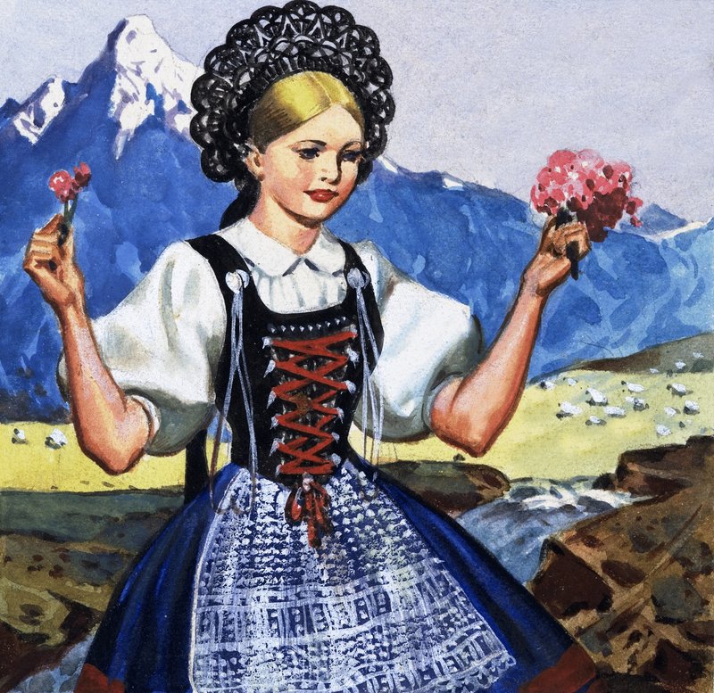 Costume tradizionale della Svizzera da English School