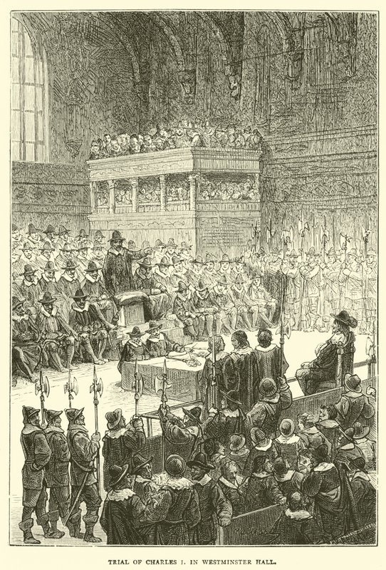 Processo di Carlo I a Westminster Hall da English School