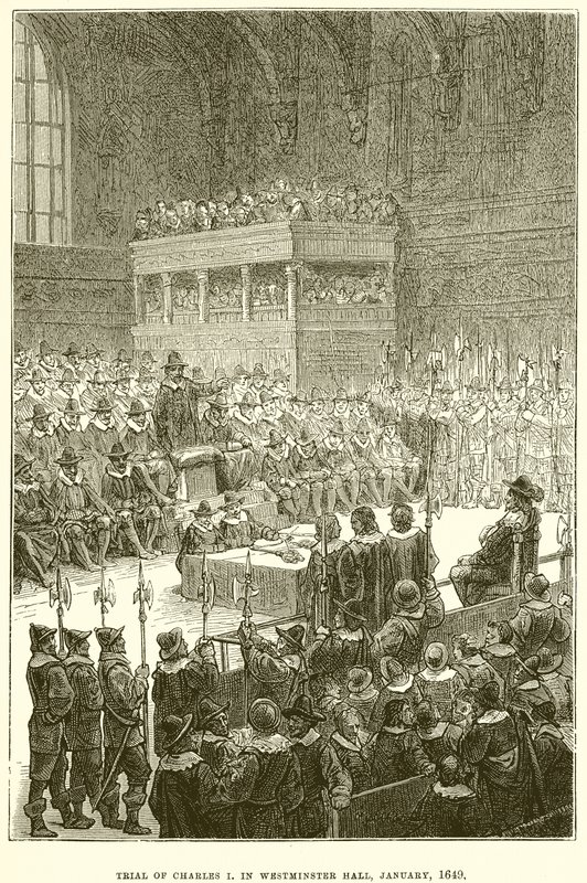 Processo di Carlo I nella Westminster Hall, Gennaio 1649 da English School