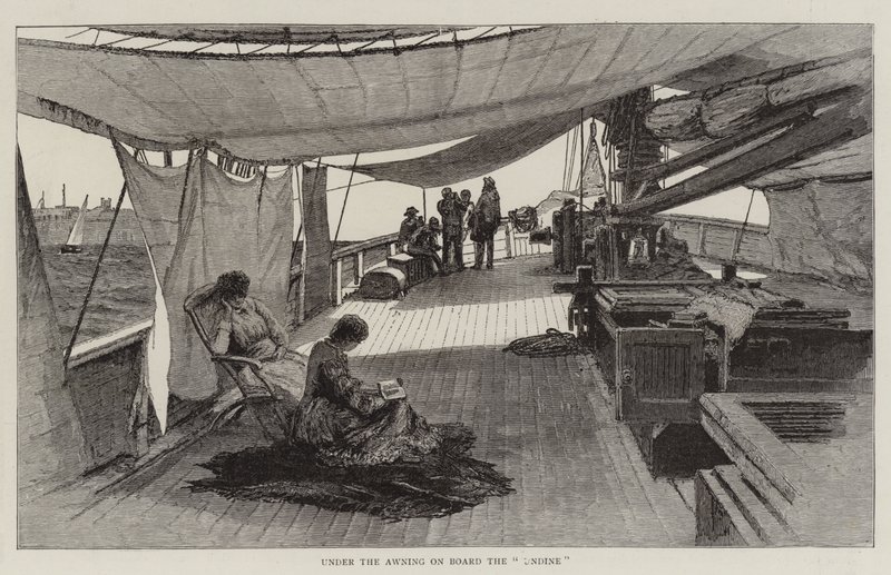 Sotto la tenda a bordo dell