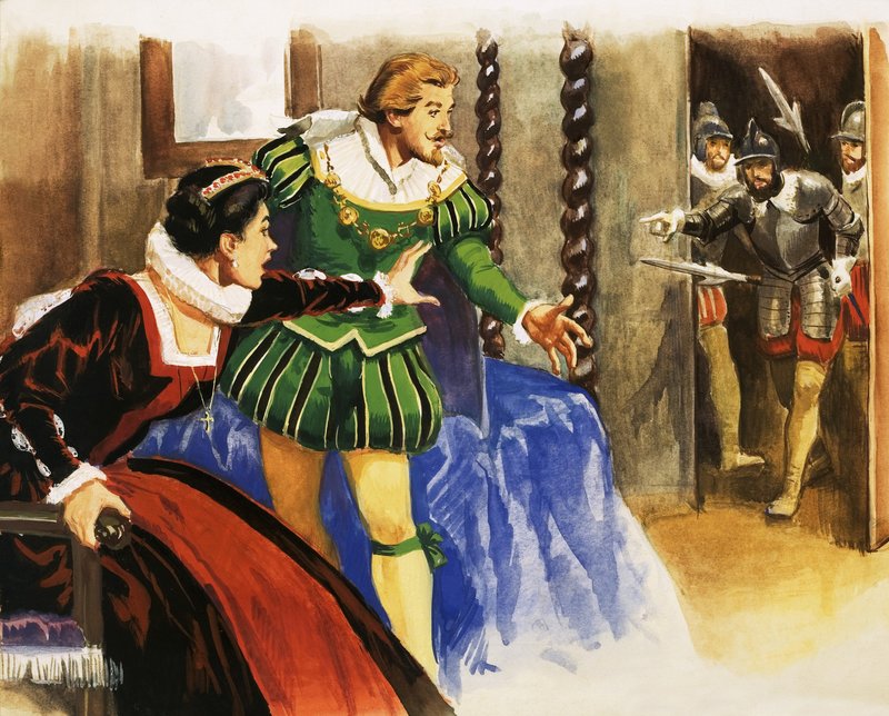 Coppia non identificata, possibilmente la regina Elisabetta I e Sir Francis Drake da English School
