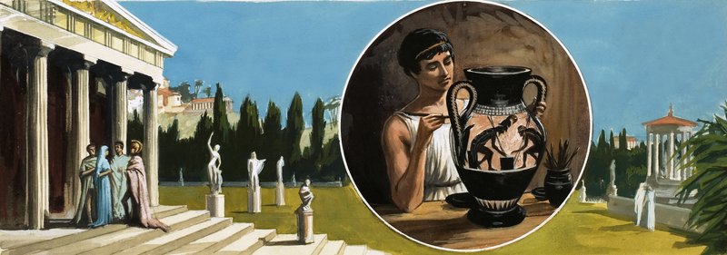 Montaggio non identificato su artefatti antichi da English School