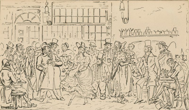 Scena non identificata, possibilmente relativa al Cock and Hen Club da English School