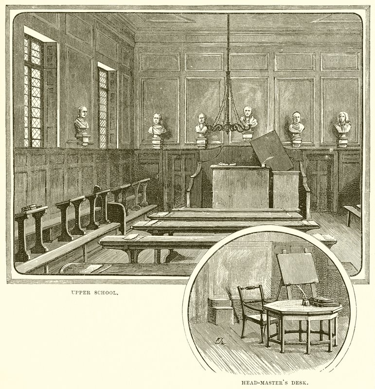 Scuola superiore. Scrivania del preside da English School