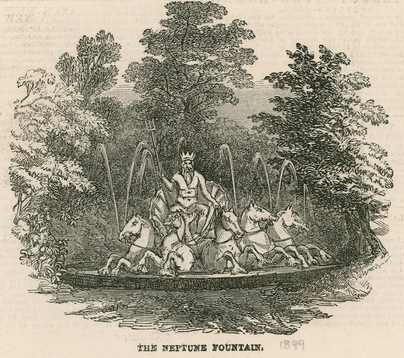 Giardini di Vauxhall, Londra: La fontana di Nettuno da English School