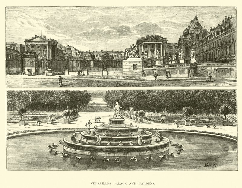 Palazzo e giardini di Versailles da English School