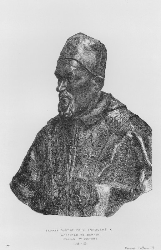 Busto in bronzo di Papa Innocenzo X, attribuito a Bernini, italiano da English School