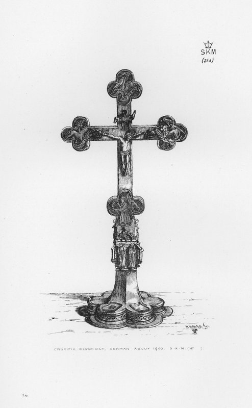 Victoria And Albert Museum: Crocifisso, argento dorato, tedesco circa 1400 da English School