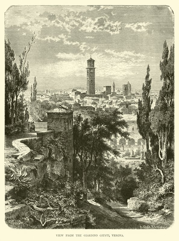 Vista dal Giardino Giusti, Verona da English School