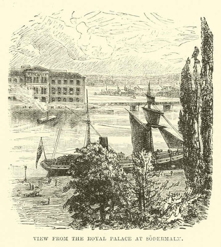 Vista dal Palazzo Reale a Sodermalm da English School