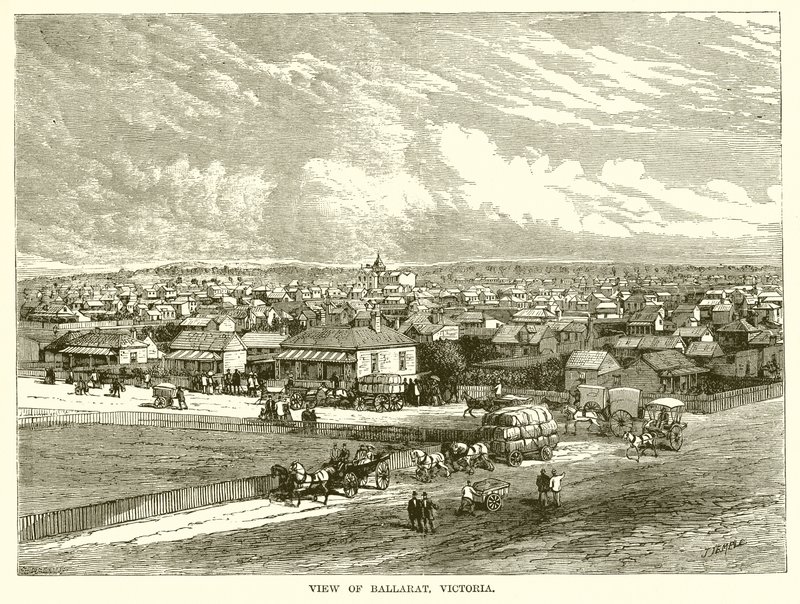 Veduta di Ballarat, Victoria da English School