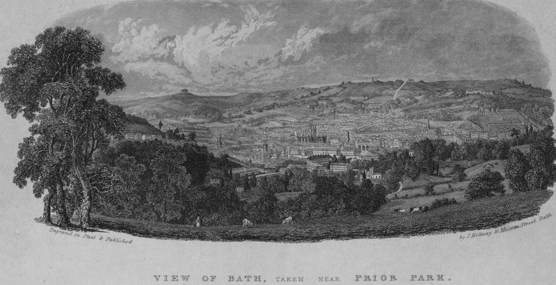 Veduta di Bath, presa vicino a Prior Park da English School