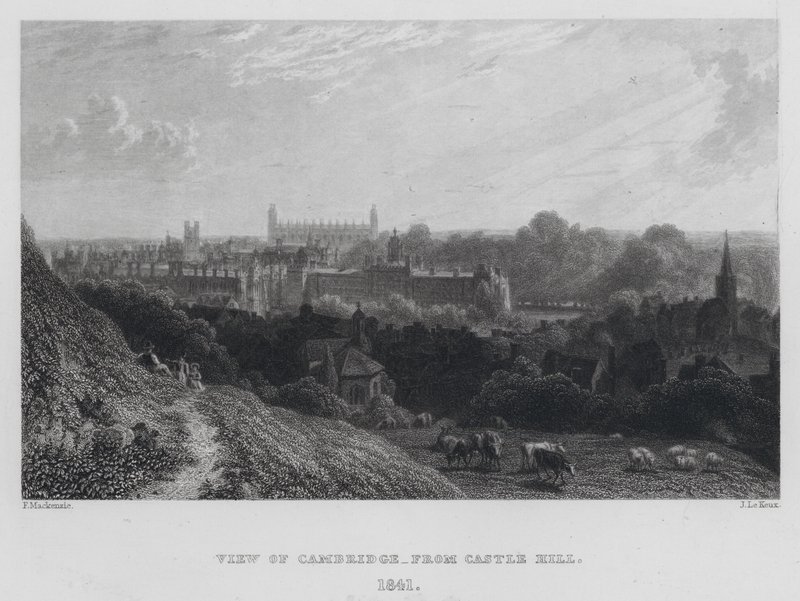 Veduta di Cambridge, da Castle Hill da English School