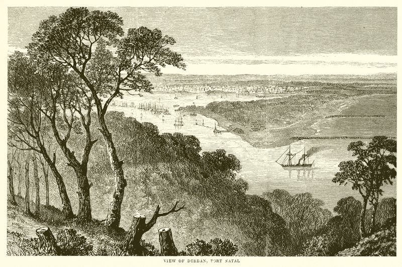 Veduta di Durban, Port Natal da English School