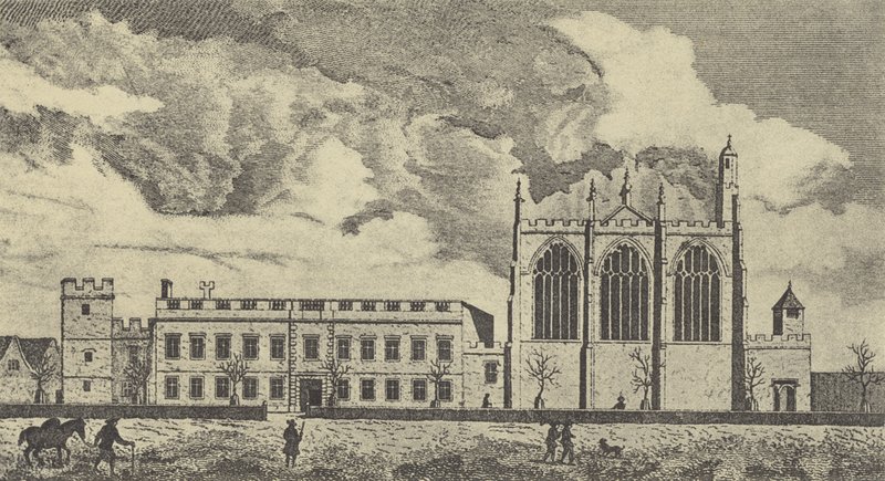 Veduta di Eaton College nel Buckinghamshire, 1779 (incisione) da English School