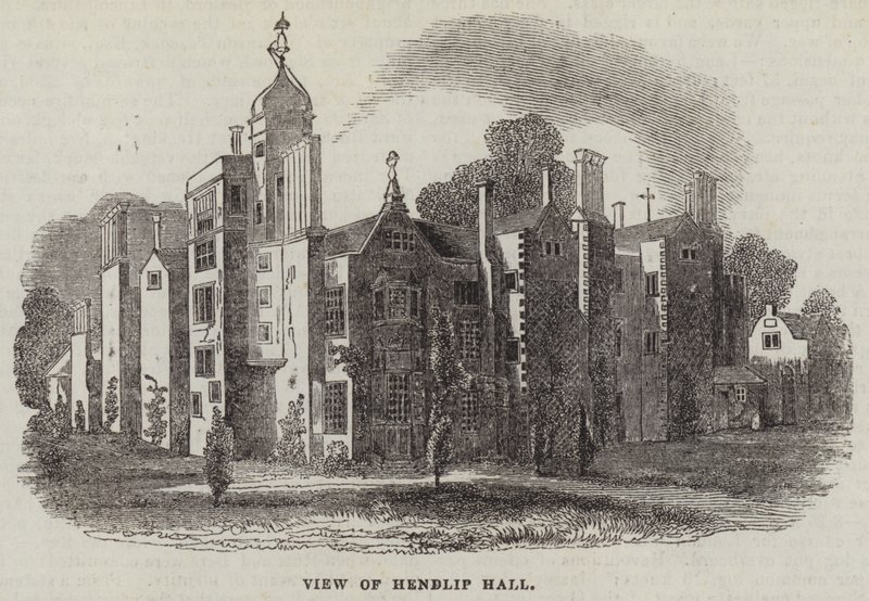 Veduta di Hendlip Hall da English School