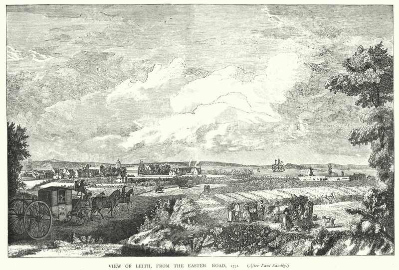 Veduta di Leith, dalla Easter Road, 1751 da English School
