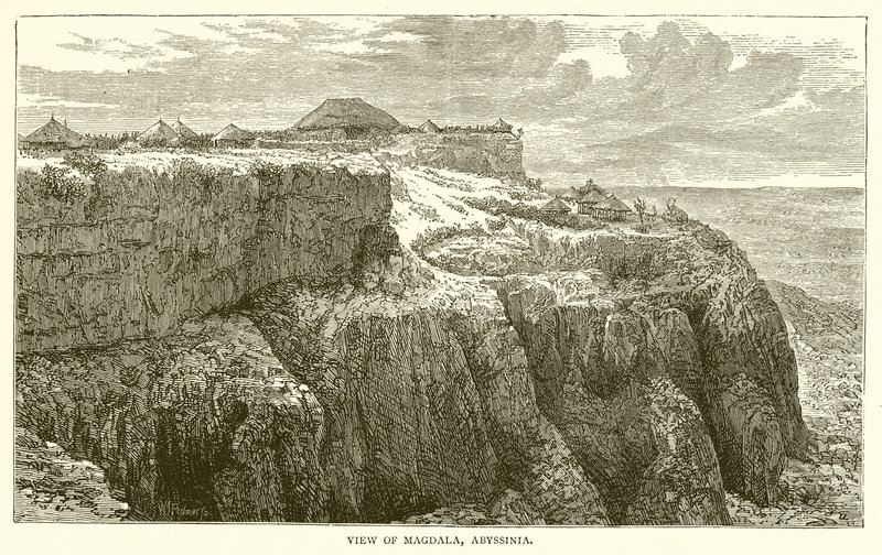 Veduta di Magdala, Abissinia da English School