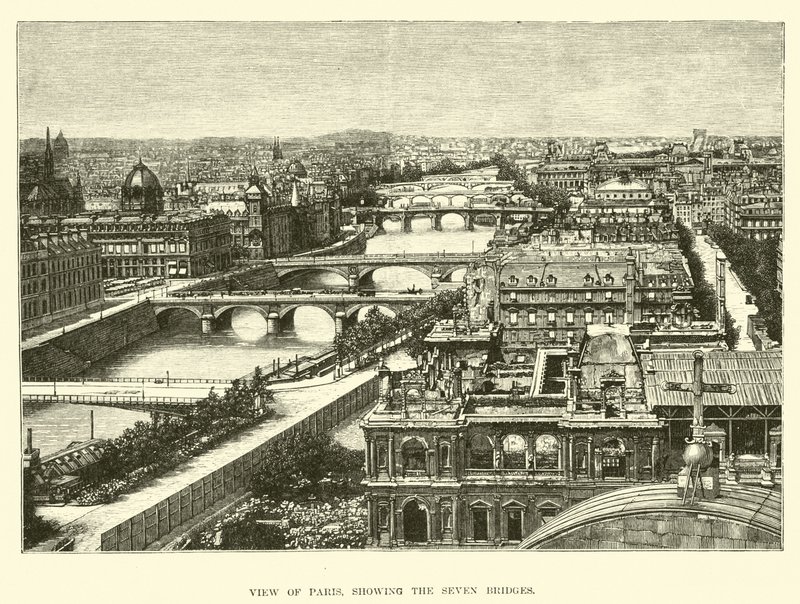 Veduta di Parigi, con i Sette Ponti da English School