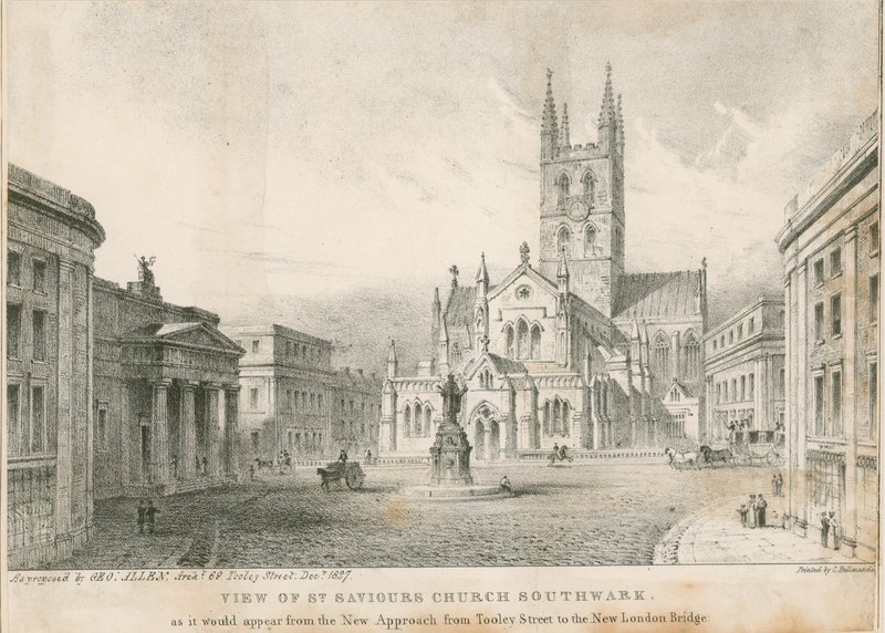 Vista della Chiesa di San Salvatore, Southwark da English School