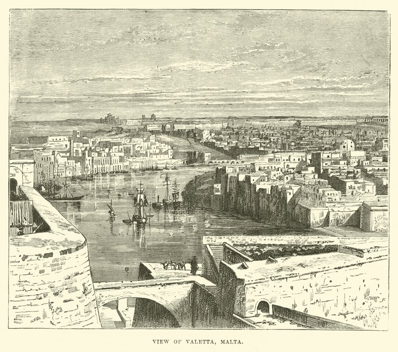 Veduta di Valetta, Malta da English School