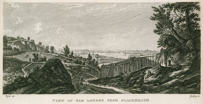 Veduta della vecchia Londra da Blackheath da English School