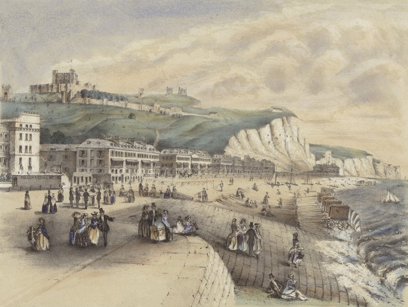 Vista del Marine Parade e del Castello, Dover da English School