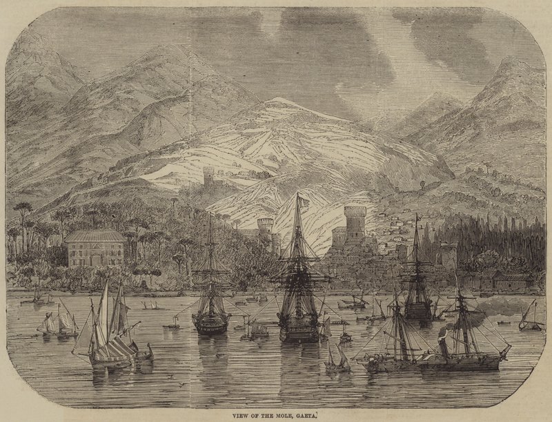 Veduta del Molo, Gaeta (incisione) da English School