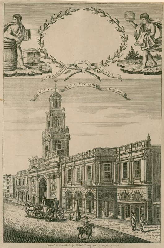 Vista della Royal Exchange, Londra da English School
