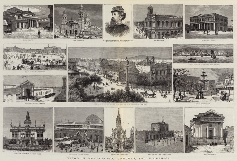 Vedute di Montevideo, Uruguay, Sud America da English School