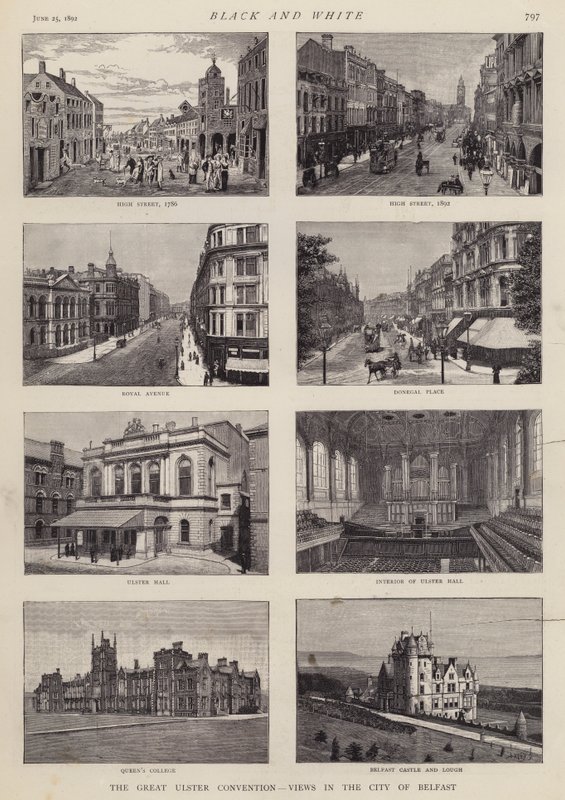 Vedute di Belfast, Ulster, Irlanda da English School