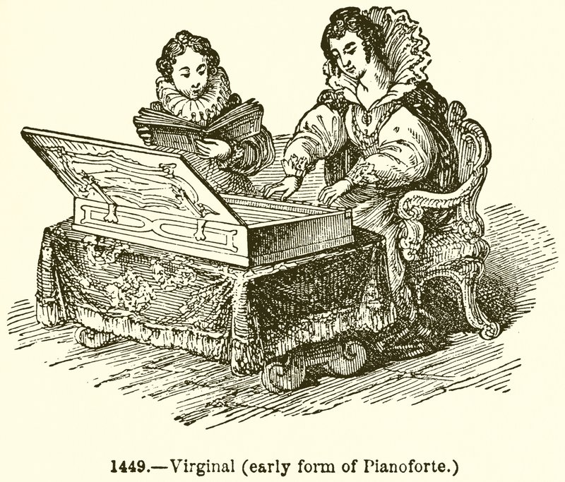 Virginale (forma primitiva di pianoforte) da English School