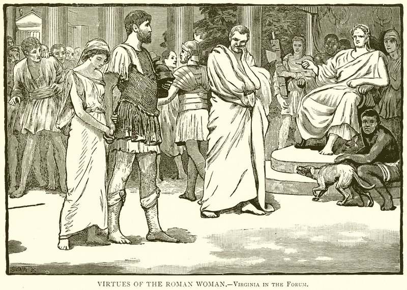 Virtù della donna romana. Virginia nel Foro da English School