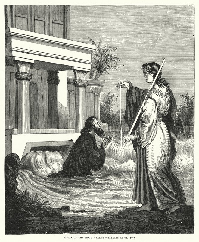 Visione delle acque sacre, Ezechiele XLVII da English School