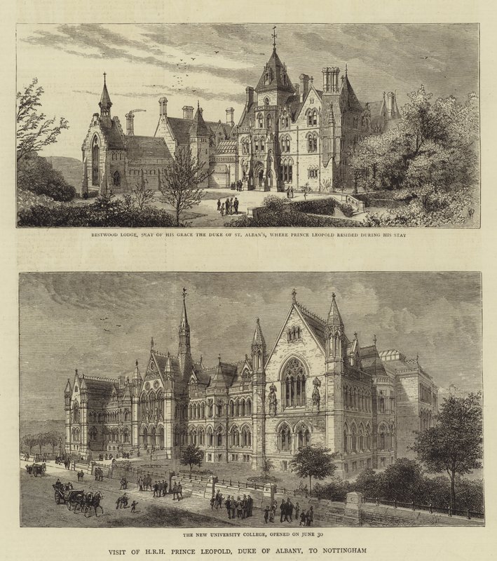 Visita di SAR il principe Leopoldo, duca di Albany, a Nottingham da English School