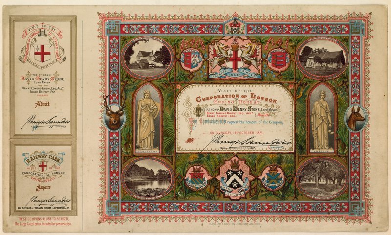 Visita della Corporazione di Londra a Epping Forest, 1875 da English School