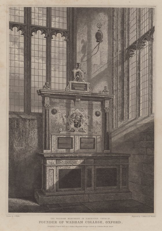 Monumento di Wadham, Chiesa di Santa Maria, Ilminster, Somerset da English School