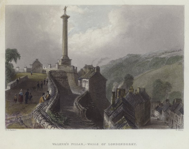Colonna di Walker, Mura di Londonderry, Irlanda da English School