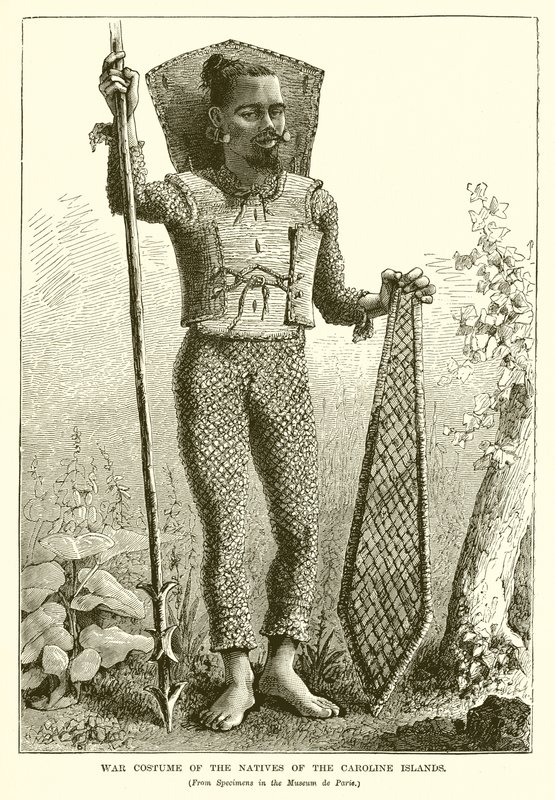 Costume di Guerra dei Nativi delle Isole Caroline da English School