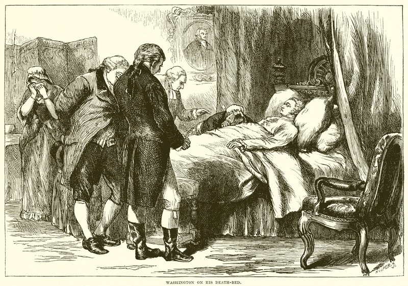 Washington sul letto di morte da English School