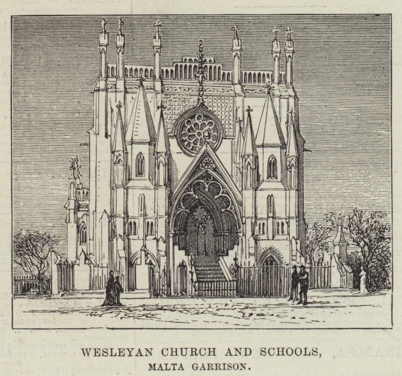 Chiesa e scuole wesleyane, guarnigione di Malta da English School
